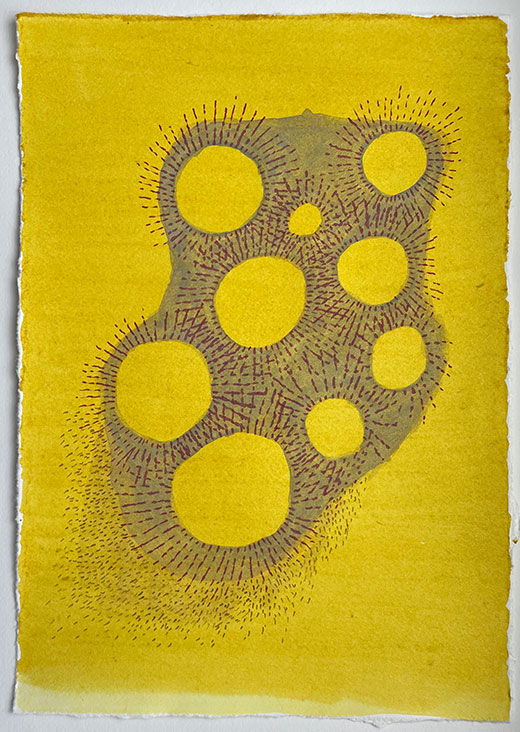 Original-Zeichnung auf Papier mit Naturfarben – Kreuzdornbeeren-Tinte_